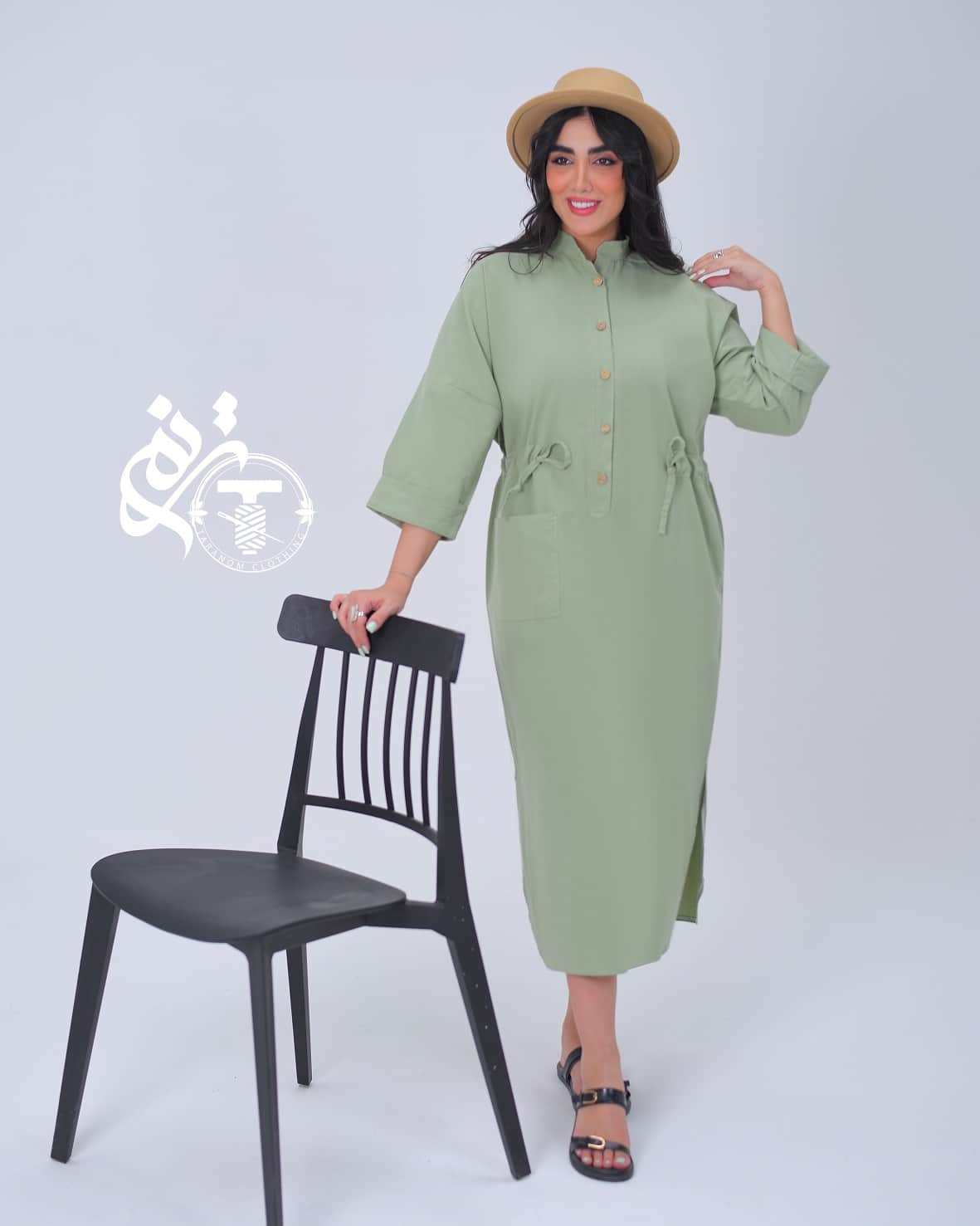 کفتان لینن آفاق از روبرو
