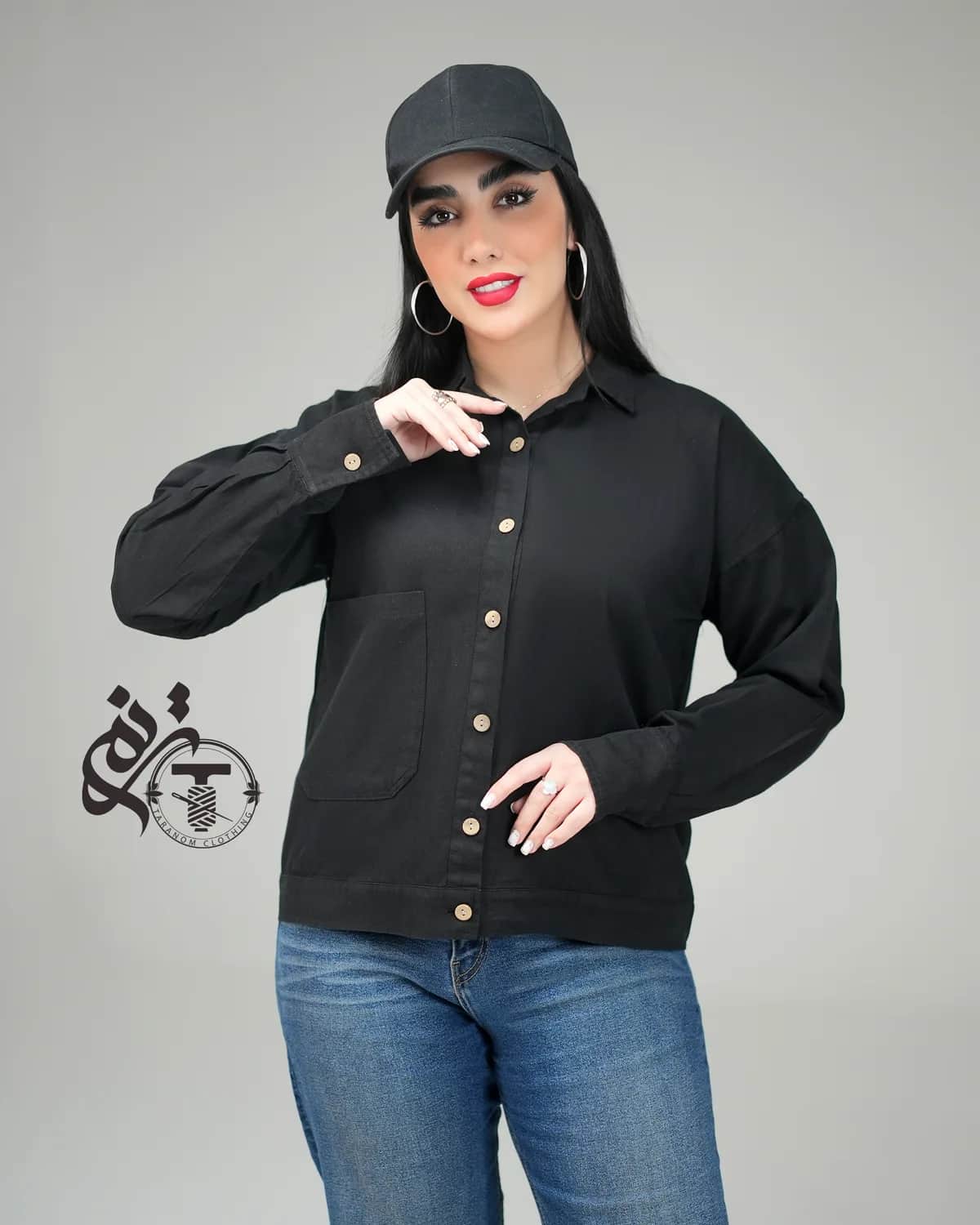 شومیز کتان نازگل از روبرو