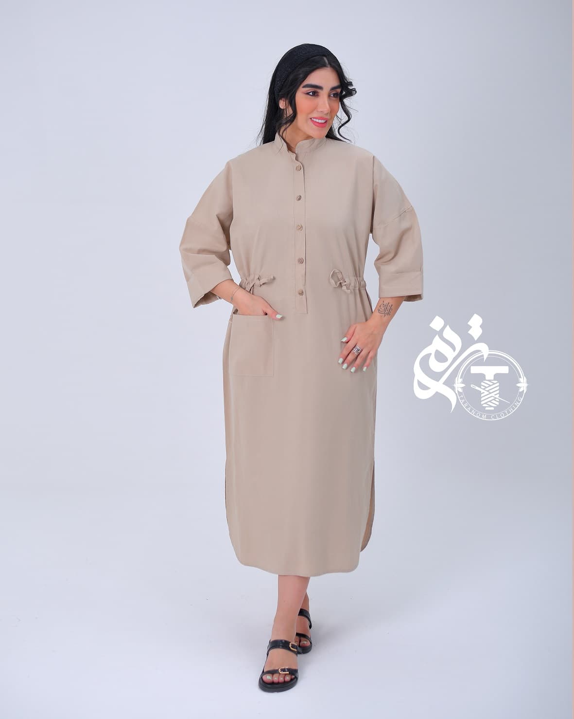 کفتان لینن مدل آفاق جزئیات دوخت