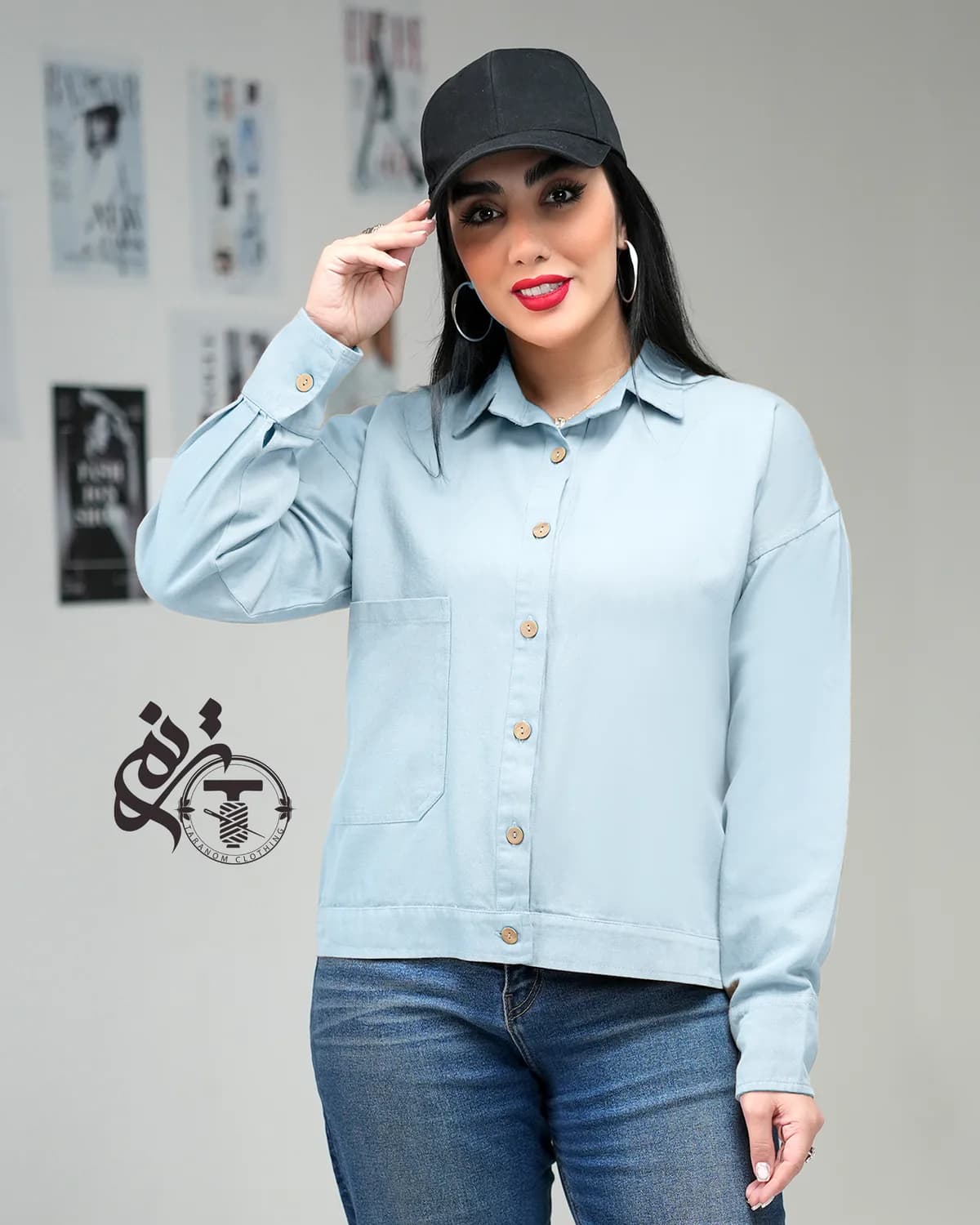 شومیز کتان نازگل جزئیات دوخت