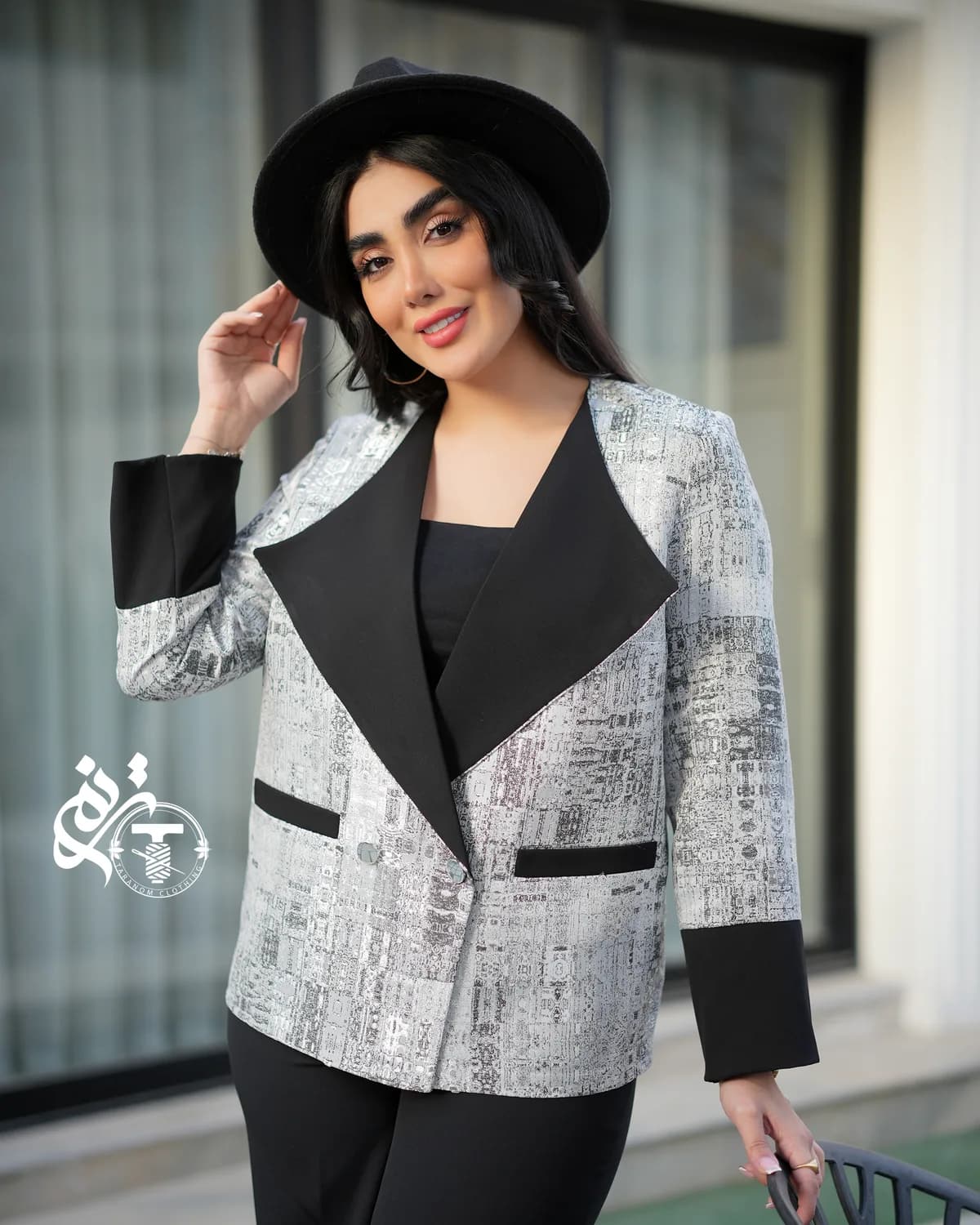کت ژاکارد مدل پردیس جزئیات دوخت